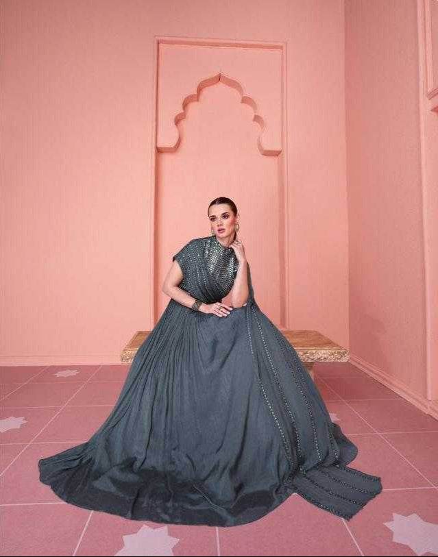 Wedding Collections Georgette Embellished Gown - MYLUXURY LANE ENTERPRISE